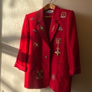 Nautical oversized vintage blazer